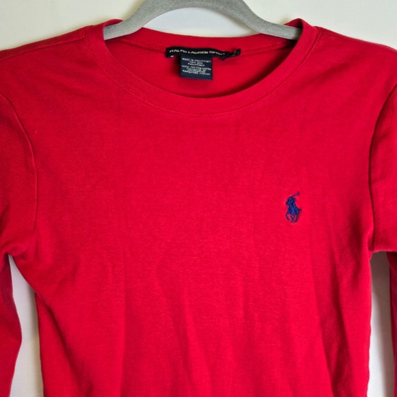 Polo Ralph Lauren Sport Thermal Waffle Knit Long Sleeve, Small Pony, Red, Boys S - Picture 2 of 9